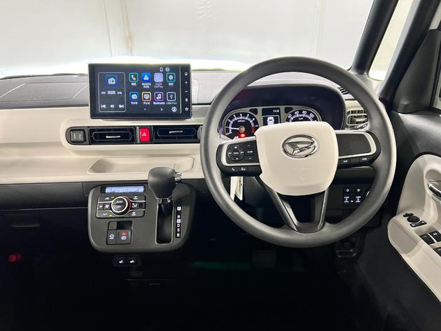 ムーヴキャンバスストライプスG 走行97キロ/純正9型DA/置ラク充電1年保証距離無制限 走行97キロ 純正ディスプレイオーディオ バックカメラ ブルートゥース 純正マット サイドエアバッグ LEDヘッドランプ アイドリングストップ シートヒーター 両側電動スライドドア(埼玉県)の中古車
