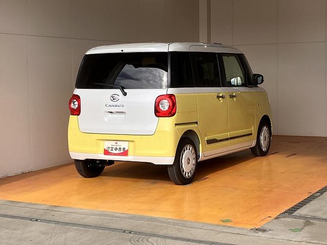 ムーヴキャンバスストライプスＧターボサポカーＳワイド適合　Ｂカメラ　ＵＳＢ接続端子　電動パーキングブレーキ　シートヒーター　両側オートスライドドア　Ｐスタート　全車速追従機能付ＡＣＣ　ホッとカップホルダー　置きラクボックス　キーフリー（神奈川県）の中古車