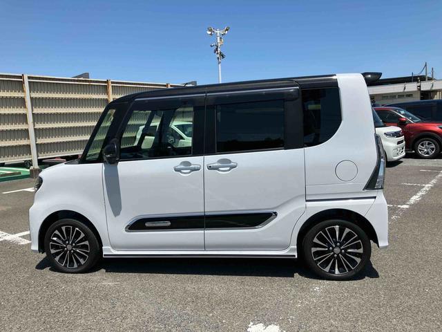 タントカスタムＲＳセレクション　４ＷＤ４ＷＤターボ　ナビ／ＢＴ／ＤＴＶ／ＤＩＳＣ／バックカメラ／ステアスイッチ　ＥＴＣ　サイドガーニッシュ　両側パワスラ　ＬＥＤヘッド＆フォグランプ　１５インチアルミ　シートヒーター　衝突被害軽減ブレーキ（千葉県）の中古車