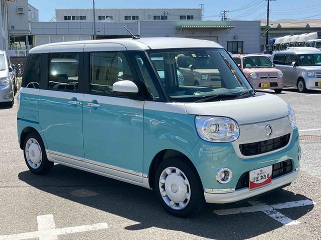 ムーヴキャンバスＧメイクアップＶＳ　ＳＡIII　４ＷＤ４ＷＤ　ＣＤ＆ＤＶＤチューナー／ＢＴ／全周囲カメラ／ステアリングスイッチ　ＥＴＣ　両側パワスラ　ＬＥＤヘッドライト＆フォグランプ　クリアテールランプ　メッキモール　置きラクＢＯＸ　衝突被害軽減ブレーキ（千葉県）の中古車