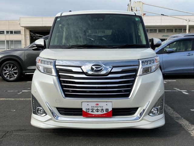 トールカスタムＧ　ターボ　ＳＡIII９型ナビ／ＢＴ／ＤＴＶ／ＤＩＳＣ／全周囲カメラ／ステアリングスイッチ　前後ドラレコ　ＥＴＣ　両側パワスラ　ＬＥＤヘッド＆フォグランプ　１５インチアルミ　シートヒーター　クルコン　衝突被害軽減ブレーキ（千葉県）の中古車