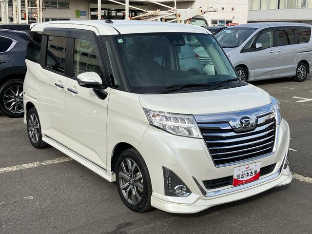 トールカスタムＧ　ターボ　ＳＡIII９型ナビ／ＢＴ／ＤＴＶ／ＤＩＳＣ／全周囲カメラ／ステアリングスイッチ　前後ドラレコ　ＥＴＣ　両側パワスラ　ＬＥＤヘッド＆フォグランプ　１５インチアルミ　シートヒーター　クルコン　衝突被害軽減ブレーキ（千葉県）の中古車