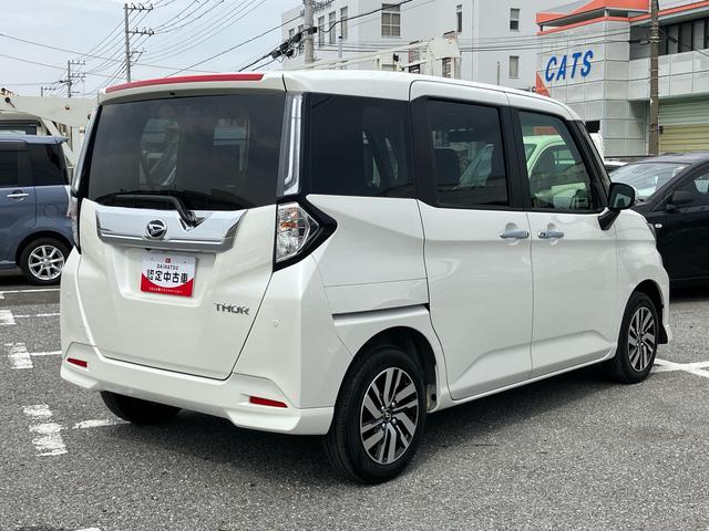トールカスタムＧバックカメラ（アップグレードパック）　　ＬＥＤヘッド＆フォグランプ　自動追従クルコン　１４インチアルミ　両側パワスラ　電動駐車ブレーキ　プッシュボタンスタート　コーナーセンサー　衝突被害軽減ブレーキ（千葉県）の中古車