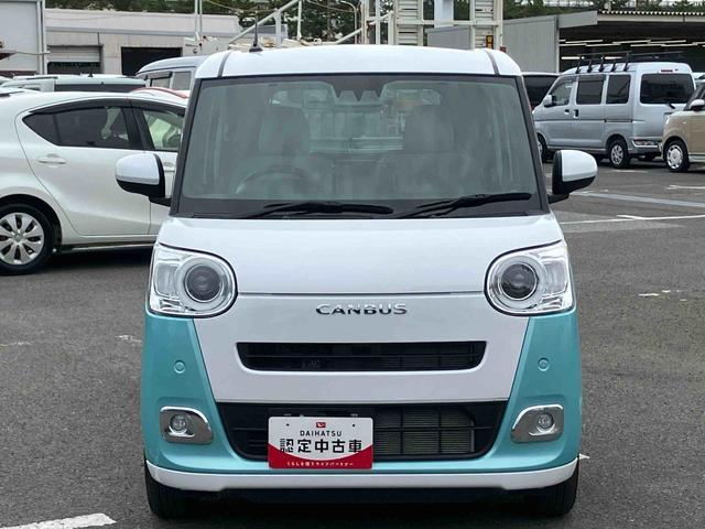 ムーヴキャンバスストライプスG エコアイドル非装着車エコアイドル非装着車 9型ナビ/BT/TV/DISC/バックカメラ/ステアスイッチ 両側パワスラ LEDヘッド&フォグランプ シートヒーター 保温カップホルダー 電動駐車ブレーキ 衝突被害軽減ブレーキ(千葉県)の中古車