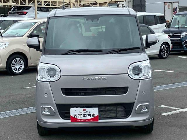 ムーヴキャンバスセオリーＧ９型ナビ／ＢＴ／ＤＴＶ／ＤＩＳＣ／バックカメラ／ステアリングスイッチ　両側パワスラ　ＬＥＤヘッド＆フォグランプ　シートヒーター　保温カップホルダー　電動駐車ブレーキ　衝突被害軽減ブレーキ（千葉県）の中古車