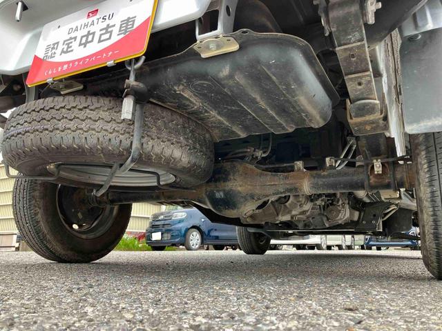 ハイゼットトラックエクストラＳＡIIIｔ　４ＷＤ４ＷＤ　５速ＭＴ　副変速機　スーパーデフロック　リヤ４枚リーフスプリング　フォグランプ　荷台ライト　テールゲートチェーン　ＣＤチューナー　キーレス　パワーウインドウ　衝突被害軽減ブレーキ（千葉県）の中古車