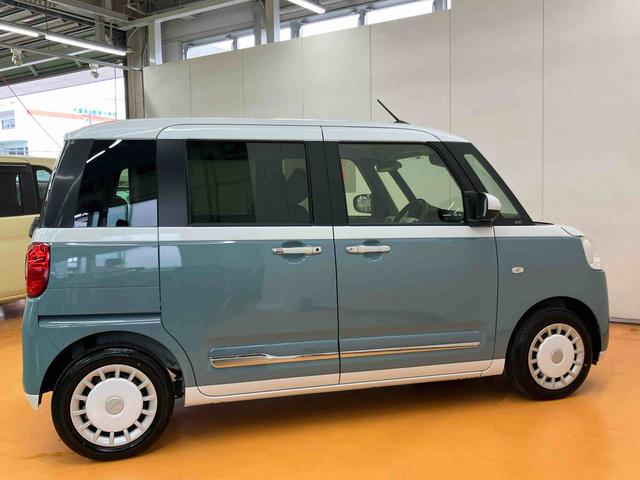 ムーヴキャンバスストライプスＧターボオーディオレス　ターボ車　両側電動スライドドア　衝突回避支援ブレーキ　誤発進抑制装置　アイドリングストップ　スマートキー　プッシュボタンスタート　盗難防止装置イモビライザー　オートライト（千葉県）の中古車