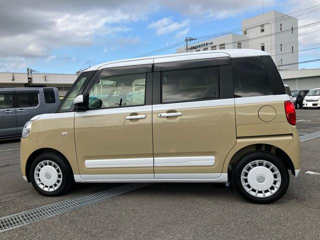 ムーヴキャンバスストライプスＧターボ　エコアイドル非装着車エコアイドル非装着　ナビ／ＢＴ／ＴＶ／ＤＩＳＣ／バックカメラ　前後ドラレコ　ＥＴＣ　両側パワスラ　ＬＥＤヘッド＆フォグランプ　シートヒーター　保温カップホルダー　自動追従クルコン　衝突被害軽減ブレーキ（千葉県）の中古車