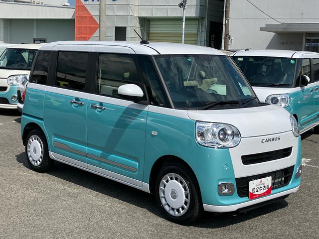 ムーヴキャンバスストライプスＧ　エコアイドル非装着車エコアイドル非装着　９型ナビ／ＢＴ／ＴＶ／ＤＩＳＣ／バックカメラ／ステアスイッチ　両側パワスラ　ＬＥＤヘッド＆フォグランプ　シートヒーター　保温カップホルダー　置きラクＢＯＸ　衝突被害軽減ブレーキ（千葉県）の中古車