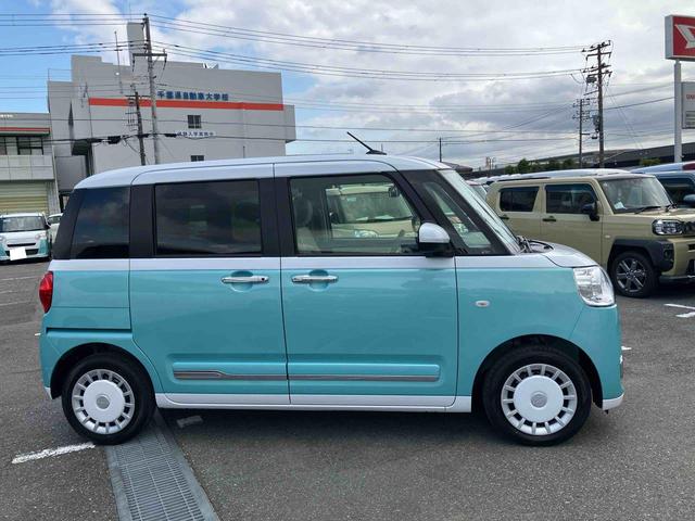 ムーヴキャンバスストライプスＧ　エコアイドル非装着車エコアイドル非装着　９型ナビ／ＢＴ／ＴＶ／ＤＩＳＣ／バックカメラ／ステアスイッチ　両側パワスラ　ＬＥＤヘッド＆フォグランプ　シートヒーター　保温カップホルダー　置きラクＢＯＸ　衝突被害軽減ブレーキ（千葉県）の中古車