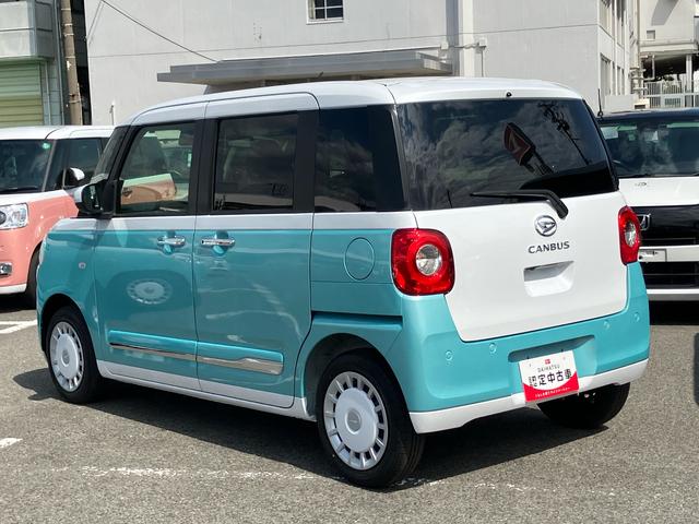 ムーヴキャンバスストライプスＧ　エコアイドル非装着車エコアイドル非装着　９型ナビ／ＢＴ／ＴＶ／ＤＩＳＣ／バックカメラ／ステアスイッチ　両側パワスラ　ＬＥＤヘッド＆フォグランプ　シートヒーター　保温カップホルダー　置きラクＢＯＸ　衝突被害軽減ブレーキ（千葉県）の中古車