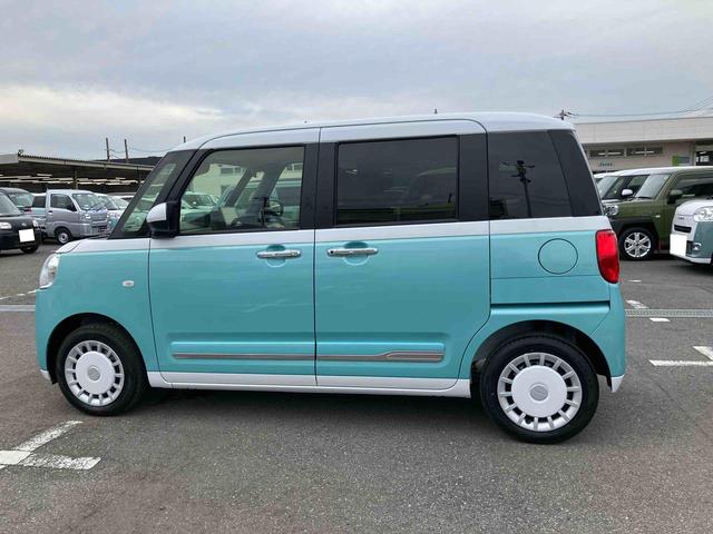 ムーヴキャンバスストライプスＧ９型ナビ／ＢＴ／ＤＴＶ／ＤＩＳＣ／バックカメラ／ステアスイッチ　両側パワスラ　ＬＥＤヘッド＆フォグランプ　シートヒーター　保温カップホルダー　電動駐車ブレーキ　コーナーセンサー　衝突被害軽減ブレーキ（千葉県）の中古車