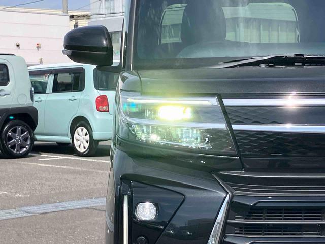 タントカスタムＸ衝突被害軽減ブレーキ　両側電動スライド　Ｂカメラ　アダプティブドライビングビーム　ＬＥＤヘッドランプ＆フォグ　電動駐車ブレーキ　シートヒーター　コーナーセンサー　カーテンエアバッグ　キーフリー　アルミ（千葉県）の中古車