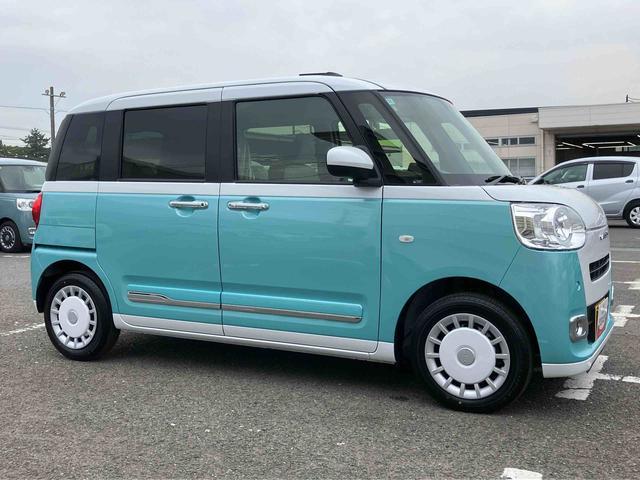 ムーヴキャンバスストライプスＧターボ両側電動スライドドア　衝突回避支援ブレーキ　電動格納ミラー　アダクティブクルーズコントロール　キーフリー　プッシュボタンスタート　コーナーセンサー　電子パーキングブレーキ（千葉県）の中古車