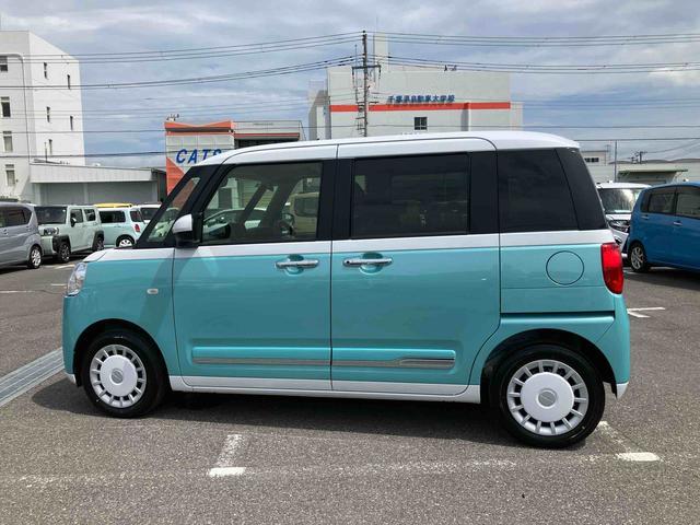 ムーヴキャンバスストライプスＧターボ両側電動スライドドア　衝突回避支援ブレーキ　電動格納ミラー　アダクティブクルーズコントロール　キーフリー　プッシュボタンスタート　コーナーセンサー　電子パーキングブレーキ（千葉県）の中古車