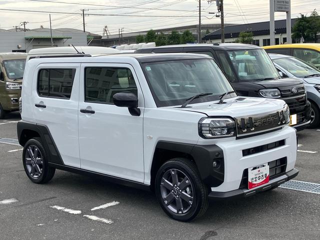 タフトＧターボ　ダーククロムベンチャー前後ダークガーニッシュ　ガラスルーフ　ルーフレール　１５インチアルミ　シートヒーター　ＬＥＤヘッド＆フォグランプ　バックカメラ　電動駐車ブレーキ　クルコン　コーナーセンサー　衝突被害軽減ブレーキ（千葉県）の中古車