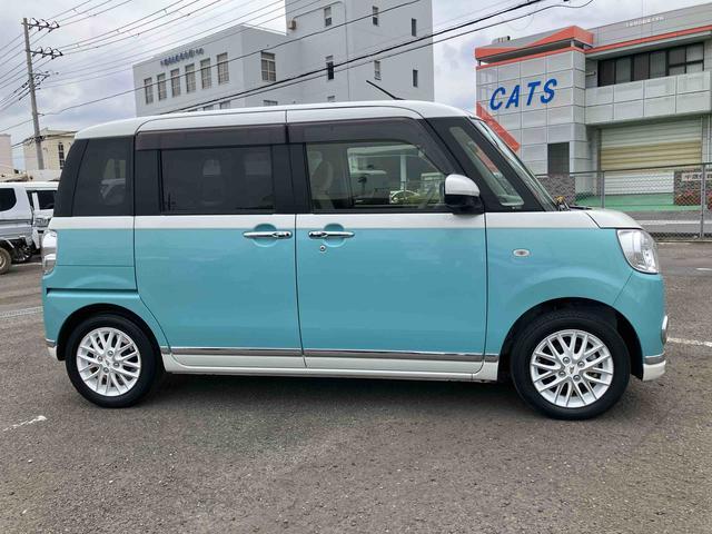 ムーヴキャンバスＧメイクアップＶＳ　ＳＡIII８型ナビ／ＢＴ／ＴＶ／ＤＩＳＣ／全周囲カメラ／ステアスイッチ　前後ドラレコ　ＥＴＣ　両側パワスラ　１４インチアルミ　ＬＥＤヘッド＆フォグ　運転席シートヒーター　置きラクＢＯＸ　衝突被害軽減ブレーキ（千葉県）の中古車