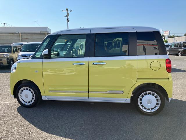ムーヴキャンバスストライプスＧ９型ＤＰオーディオ／ＢＴ／ＴＶ／バックカメラ／ステアスイッチ　ワイヤレス充電　両側パワスラ　ＬＥＤヘッド＆フォグランプ　シートヒーター　保温カップホルダー　電動駐車ブレーキ　衝突被害軽減ブレーキ（千葉県）の中古車