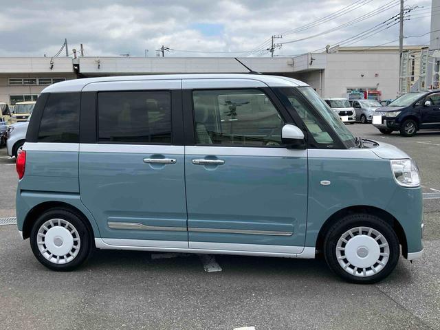 ムーヴキャンバスストライプスＧ９型ＤＰオーディオ／ＢＴ／ＴＶ／バックカメラ／ステアスイッチ　ワイヤレス充電　両側パワスラ　ＬＥＤヘッド＆フォグランプ　シートヒーター　保温カップホルダー　電動駐車ブレーキ　衝突被害軽減ブレーキ（千葉県）の中古車