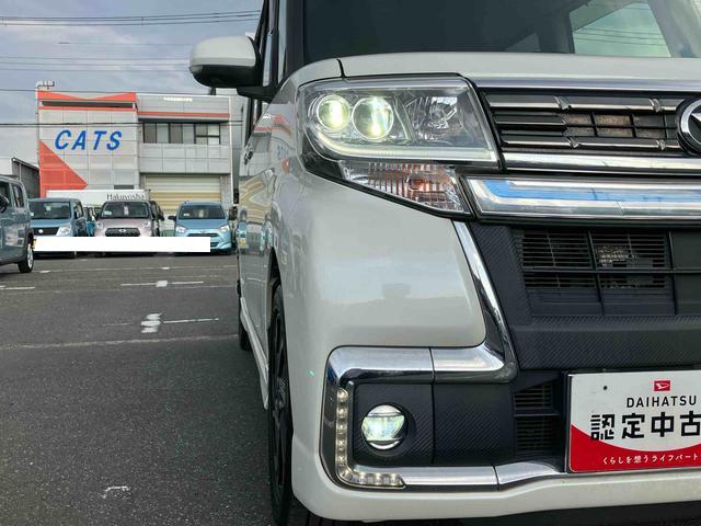 タントカスタムＲＳ　トップエディションＶＳ　ＳＡIIIターボ　８型ナビ／ＢＴ／ＤＴＶ／ＤＩＳＣ／全周囲カメラ／ステアスイッチ　後席モニター　前ドラレコ　ＥＴＣ　フロントグリルイルミ　両側パワスラ　ＬＥＤヘッド＆フォグ　シートヒーター　衝突被害軽減ブレーキ（千葉県）の中古車