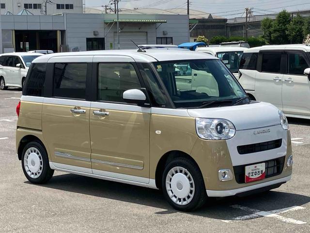 ムーヴキャンバスストライプスＧ９型ＤＰオーディオ／ＢＴ／ＴＶ／バックカメラ／ステアスイッチ　ワイヤレス充電　両側パワスラ　ＬＥＤヘッド＆フォグランプ　シートヒーター　保温カップホルダー　電動駐車ブレーキ　衝突被害軽減ブレーキ（千葉県）の中古車