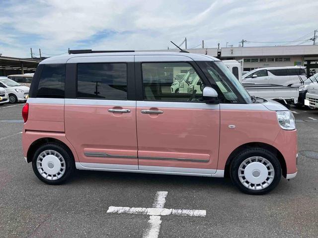 ムーヴキャンバスストライプスＧ　エコアイドル非装着車エコアイドル非装着　ナビ／ＢＴ／ＴＶ／ＤＩＳＣ／バックカメラ／ステアリングスイッチ　両側パワスラ　ＬＥＤヘッド＆フォグランプ　シートヒーター　保温カップホルダー　電動駐車ブレーキ　衝突被害軽減ブレーキ（千葉県）の中古車