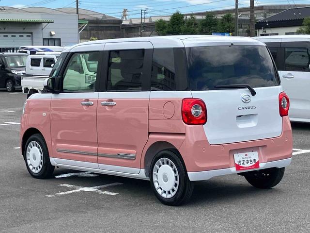ムーヴキャンバスストライプスＧ　エコアイドル非装着車エコアイドル非装着　ナビ／ＢＴ／ＴＶ／ＤＩＳＣ／バックカメラ／ステアリングスイッチ　両側パワスラ　ＬＥＤヘッド＆フォグランプ　シートヒーター　保温カップホルダー　電動駐車ブレーキ　衝突被害軽減ブレーキ（千葉県）の中古車