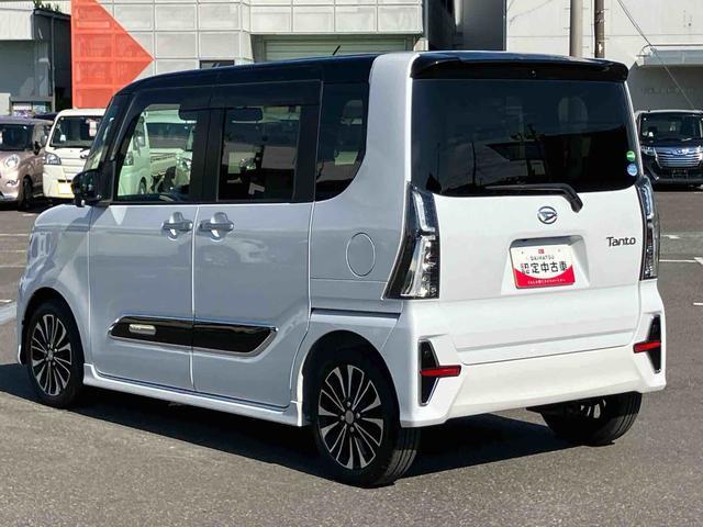 タントカスタムＲＳセレクションナビ／ＢＴ／ＴＶ／ＤＩＳＣ／全周囲カメラ／ステアリングスイッチ　ＥＴＣ　サイドガーニッシュ　１５インチアルミ　両側パワスラ　ＬＥＤヘッド＆フォグランプ　シートヒーター　クルコン　衝突被害軽減ブレーキ（千葉県）の中古車