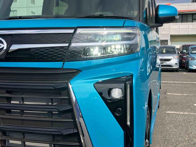 タントカスタムＸバックカメラ　両側電動スライドドア　１４インチアルミ　ＬＥＤヘッド＆フォグランプ　シートヒーター　電動駐車ブレーキ　オートライト　上下２段調節式デッキボード　コーナーセンサー　衝突被害軽減ブレーキ（千葉県）の中古車