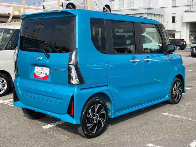 タントカスタムＸバックカメラ　両側電動スライドドア　１４インチアルミ　ＬＥＤヘッド＆フォグランプ　シートヒーター　電動駐車ブレーキ　オートライト　上下２段調節式デッキボード　コーナーセンサー　衝突被害軽減ブレーキ（千葉県）の中古車