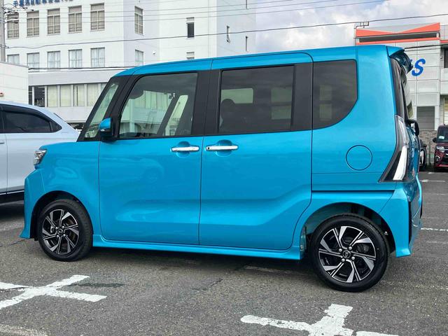タントカスタムＸバックカメラ　両側電動スライドドア　１４インチアルミ　ＬＥＤヘッド＆フォグランプ　シートヒーター　電動駐車ブレーキ　オートライト　上下２段調節式デッキボード　コーナーセンサー　衝突被害軽減ブレーキ（千葉県）の中古車