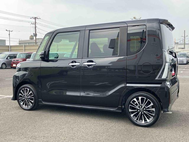 タントカスタムＲＳターボエンジン　１５インチアルミ　バックカメラ　両側電動スライドドア　シートヒーター　電動駐車ブレーキ　ＬＥＤライト＆フォグ　上下２段調節式デッキボード　コーナーセンサー　衝突被害軽減ブレーキ（千葉県）の中古車
