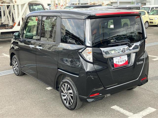 トールカスタムＧバックカメラ（アップグレードパック）　　ＬＥＤヘッド＆フォグランプ　自動追従クルコン　１４インチアルミ　両側パワスラ　電動駐車ブレーキ　プッシュボタンスタート　コーナーセンサー　衝突被害軽減ブレーキ（千葉県）の中古車