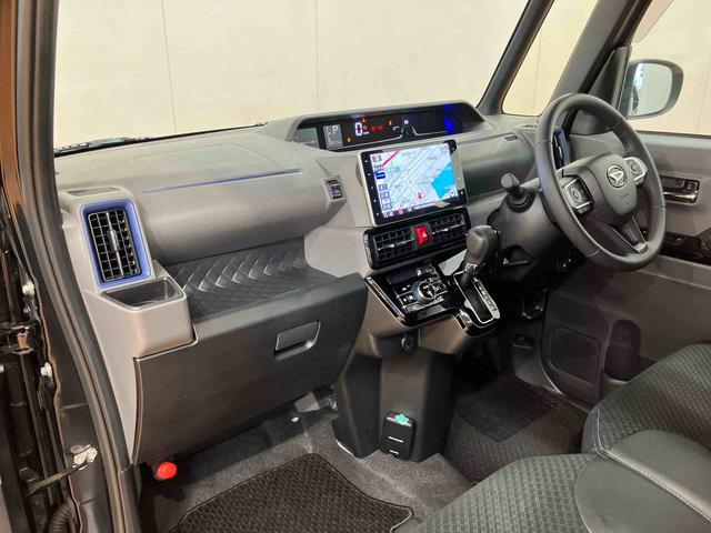 タントカスタムＲＳセレクションターボ　９型ナビ／ＢＴ／ＴＶ／ＤＩＳＣ／バックカメラ／ステアスイッチ　前後ドラレコ　ＥＴＣ　両側パワスラ　ＬＥＤヘッド＆フォグランプ　１５インチアルミ　シートヒーター　クルコン　衝突被害軽減ブレーキ（千葉県）の中古車