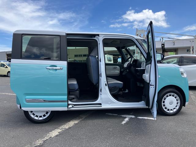 ムーヴキャンバスストライプスＧＬＥＤヘッド／フォグランプ　９インチＤＳＰオーディオ／ＤＴＶ／ＢＴ／バックカメラ／ＵＳＢ／ＨＤＭＩ　　スマホワイヤレス充電器　両側パワースライドドア　前席シートヒーター　電動駐車ブレーキ（千葉県）の中古車