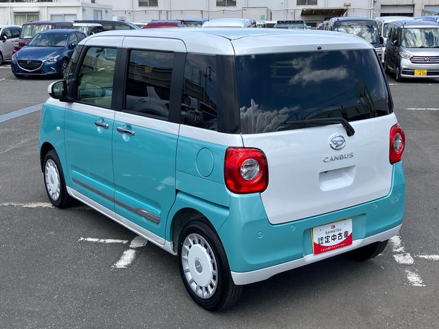 ムーヴキャンバスストライプスＧＬＥＤヘッド／フォグランプ　９インチＤＳＰオーディオ／ＤＴＶ／ＢＴ／バックカメラ／ＵＳＢ／ＨＤＭＩ　　スマホワイヤレス充電器　両側パワースライドドア　前席シートヒーター　電動駐車ブレーキ（千葉県）の中古車