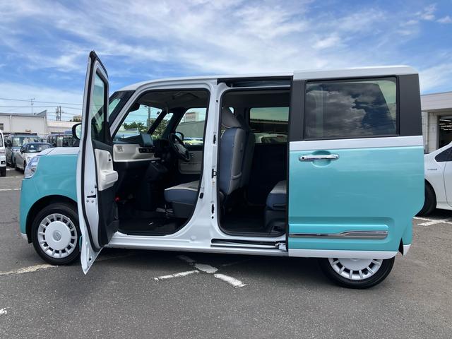 ムーヴキャンバスストライプスＧＬＥＤヘッド／フォグランプ　９インチＤＳＰオーディオ／ＤＴＶ／ＢＴ／バックカメラ／ＵＳＢ／ＨＤＭＩ　　スマホワイヤレス充電器　両側パワースライドドア　前席シートヒーター　電動駐車ブレーキ（千葉県）の中古車