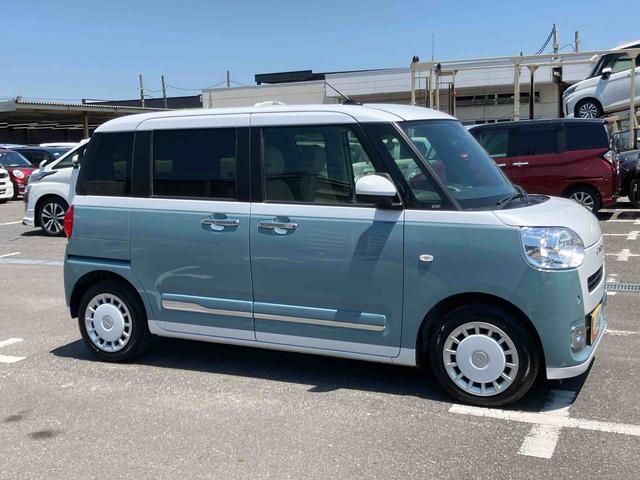 ムーヴキャンバスストライプスＧターボアダプティブクルーズコントロール　ディスプレイオーディオ／ＤＴＶ／ＢＴ／ＨＤＭＩ／Ｂカメラ　スマホワイヤレス充電器　ＬＥＤヘッド／フォグランプ　両側パワースライドドア（千葉県）の中古車