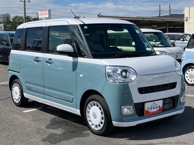 ムーヴキャンバスストライプスＧターボターボ　衝突被害軽減ブレーキ　横滑防止装置　空転防止装置　アダプティブクルコン　ＬＥＤヘッドライト＆ＬＥＤフォグ　オートライト＆オートハイビーム　両側電動スライドドア　コーナーセンサー　シートヒーター（千葉県）の中古車