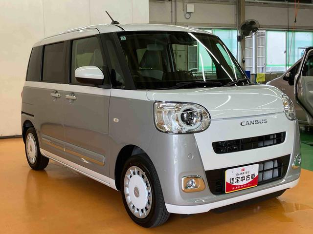 ムーヴキャンバスストライプスＧターボターボ　衝突被害軽減ブレーキ　アダプティブクルコン　Ｂカメラ　アダプティブドライビングビーム　オートライト　ＬＥＤヘッドライト　両側電動スライド　コーナーセンサー　シートヒーター　ホッとカップホルダー（千葉県）の中古車