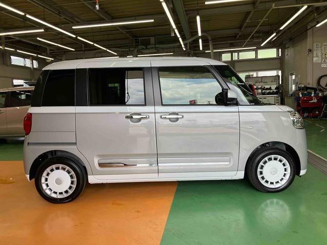 ムーヴキャンバスストライプスＧターボターボ　衝突被害軽減ブレーキ　アダプティブクルコン　Ｂカメラ　アダプティブドライビングビーム　オートライト　ＬＥＤヘッドライト　両側電動スライド　コーナーセンサー　シートヒーター　ホッとカップホルダー（千葉県）の中古車