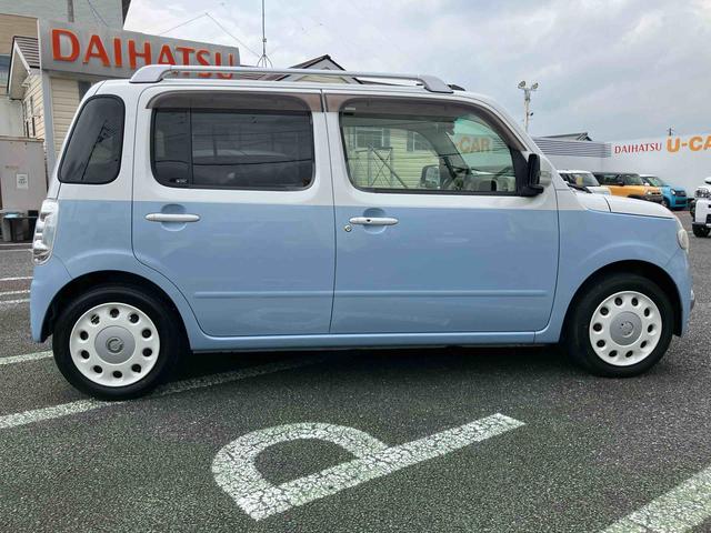 ミラココアココアプラスXスペシャルコーデ7インチナビ/オートエアコン/カーペットマット/バイザー/運転席上下アジャスター/電動格納ミラー/ドアミラーターンランプ/キーフリーシステム/アイドリングストップ/レザーハンドル/スカッフプレート(千葉県)の中古車