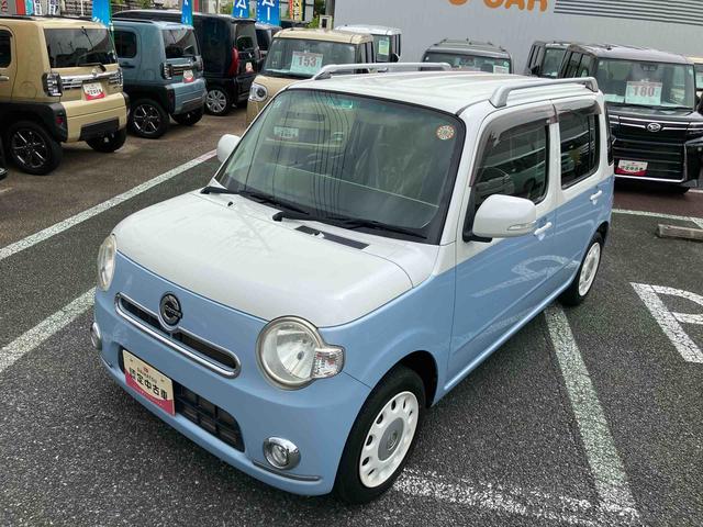 ミラココアココアプラスXスペシャルコーデ7インチナビ/オートエアコン/カーペットマット/バイザー/運転席上下アジャスター/電動格納ミラー/ドアミラーターンランプ/キーフリーシステム/アイドリングストップ/レザーハンドル/スカッフプレート(千葉県)の中古車