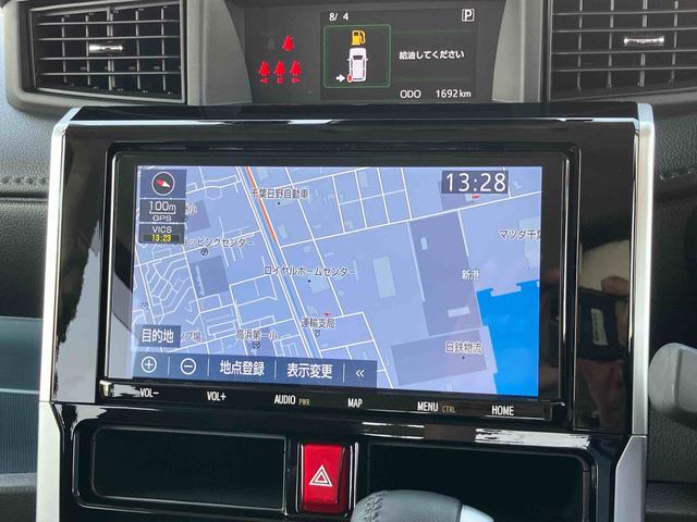 ルーミーカスタムＧ　４ＷＤ９型ナビ／ＢＴ／ＴＶ／ＤＩＳＣ／全周囲カメラ／ステアスイッチ　前後ドラレコ　ＥＴＣ２．０　両側パワスラ　ＬＥＤヘッド＆フォグランプ　クルコン　１４インチアルミ　シートヒーター　衝突被害軽減ブレーキ（千葉県）の中古車