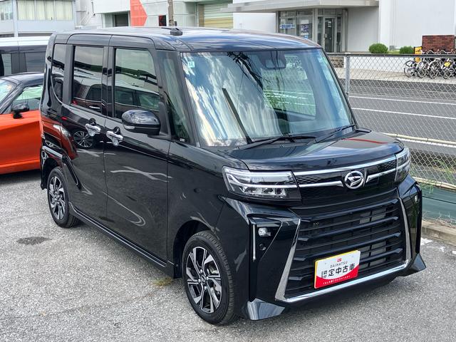 タントカスタムＸバックカメラ　両側電動スライドドア　１４インチアルミ　ＬＥＤヘッド＆フォグランプ　シートヒーター　電動駐車ブレーキ　オートライト　上下２段調節式デッキボード　コーナーセンサー　衝突被害軽減ブレーキ（千葉県）の中古車