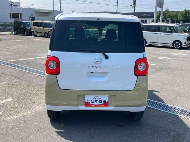 ムーヴキャンバスストライプスＧターボ両側電動スライドドア　ＬＥＤヘッドライト＆フォグランプ　シートヒーター　保温カップホルダー　電動駐車ブレーキ　バックカメラ　ステアリングスイッチ　自動追従クルコン　衝突被害軽減ブレーキ（千葉県）の中古車