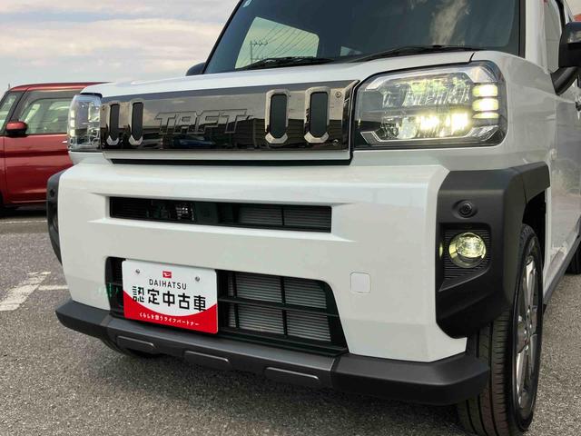 タフトＧターボ　ダーククロムベンチャー前後ダークガーニッシュ　ガラスルーフ　ルーフレール　１５インチアルミ　ＬＥＤヘッドライト＆フォグランプ　バックカメラ　シートヒーター　電動駐車ブレーキ　自動追従クルコン　衝突被害軽減ブレーキ（千葉県）の中古車