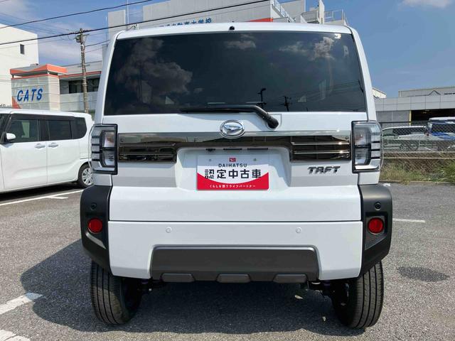 タフトＧターボ　ダーククロムベンチャー前後ダークガーニッシュ　ガラスルーフ　ルーフレール　１５インチアルミ　ＬＥＤヘッドライト＆フォグランプ　バックカメラ　シートヒーター　電動駐車ブレーキ　自動追従クルコン　衝突被害軽減ブレーキ（千葉県）の中古車