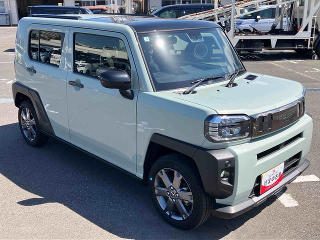 タフトＧターボ　ダーククロムベンチャー前後ダークガーニッシュ　ガラスルーフ　ルーフレール　１５インチアルミ　ＬＥＤヘッドライト＆フォグランプ　バックカメラ　シートヒーター　電動駐車ブレーキ　自動追従クルコン　衝突被害軽減ブレーキ（千葉県）の中古車