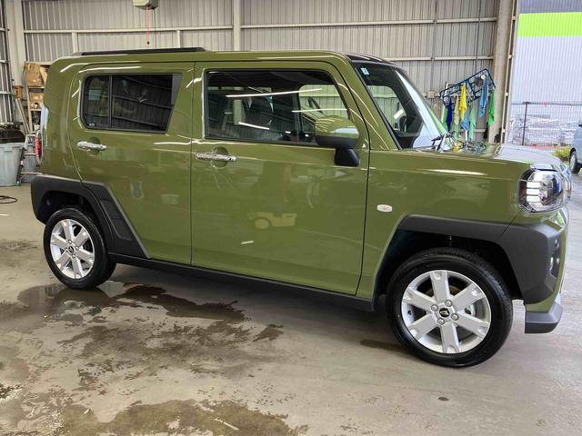 タフトG クロムベンチャー前後専用ガーニッシュ ガラスルーフ ルーフレール 15インチアルミ LEDヘッドライト&フォグランプ バックカメラ シートヒーター 電動駐車ブレーキ コーナーセンサー 衝突被害軽減ブレーキ(千葉県)の中古車